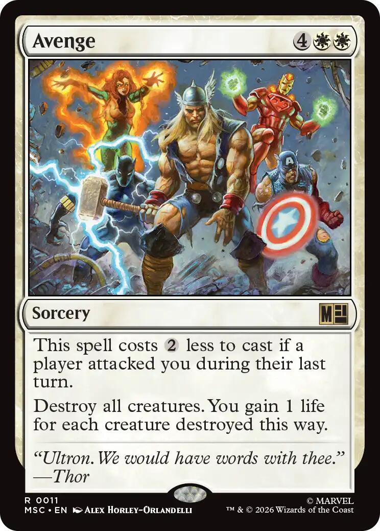 Avenge (Surge Foil) [Marvel Super Heroes Commander] | Anubis Games and Hobby