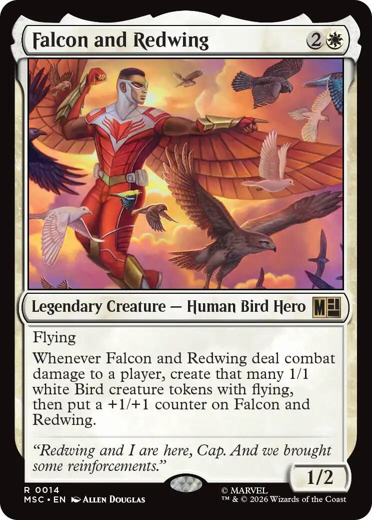 Falcon and Redwing (Surge Foil) [Marvel Super Heroes Commander] | Anubis Games and Hobby