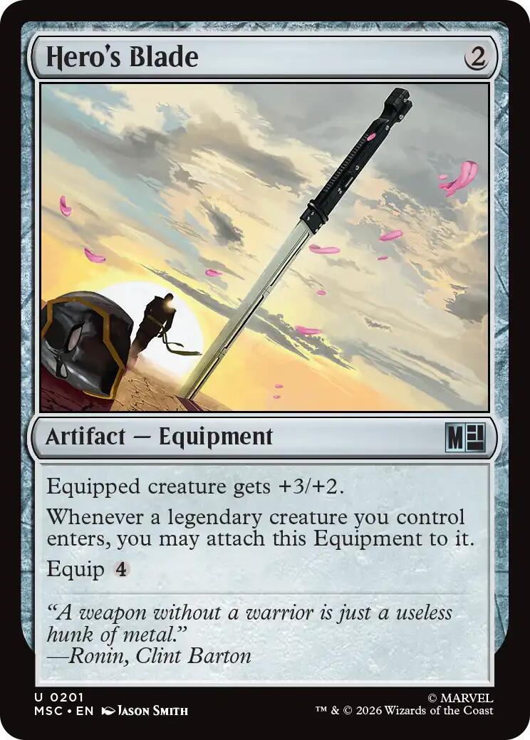 Hero's Blade (Surge Foil) [Marvel Super Heroes Commander] | Anubis Games and Hobby