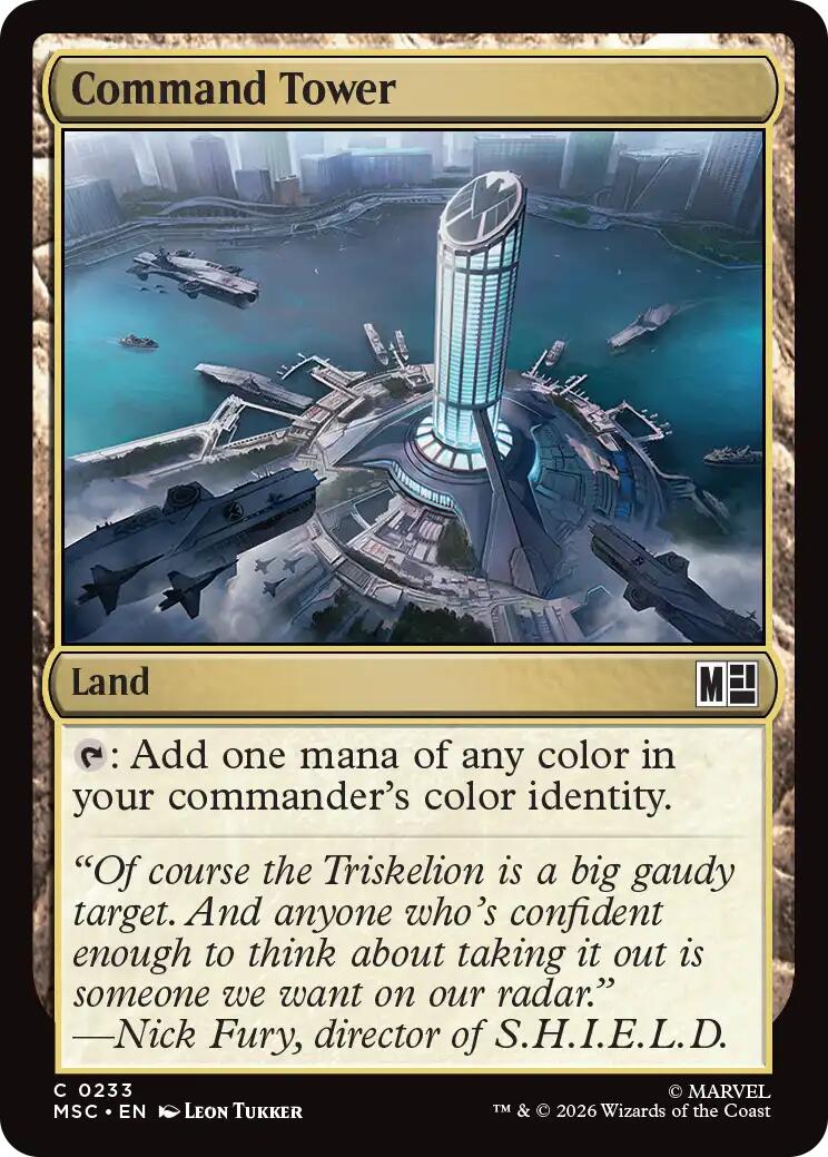 Command Tower (0233) (Surge Foil) [Marvel Super Heroes Commander] | Anubis Games and Hobby