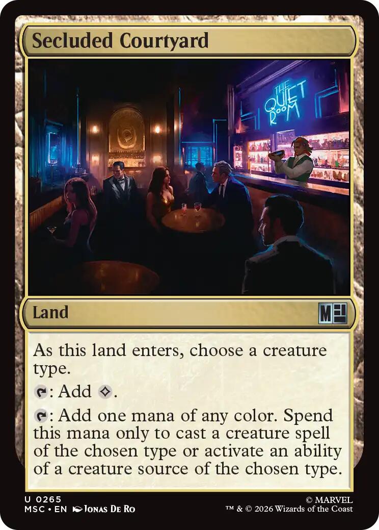 Secluded Courtyard (Surge Foil) [Marvel Super Heroes Commander] | Anubis Games and Hobby