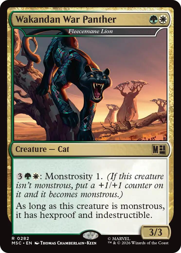 Wakandan War Panther - Fleecemane Lion (Surge Foil) [Marvel Super Heroes Commander] | Anubis Games and Hobby