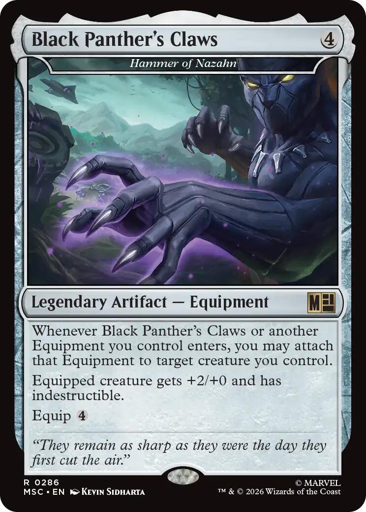 Black Panther's Claws - Hammer of Nazahn (Surge Foil) [Marvel Super Heroes Commander] | Anubis Games and Hobby