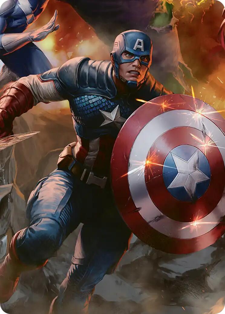 Captain America, Unbowed Art Card [Marvel Super Heroes Art Series] | Anubis Games and Hobby