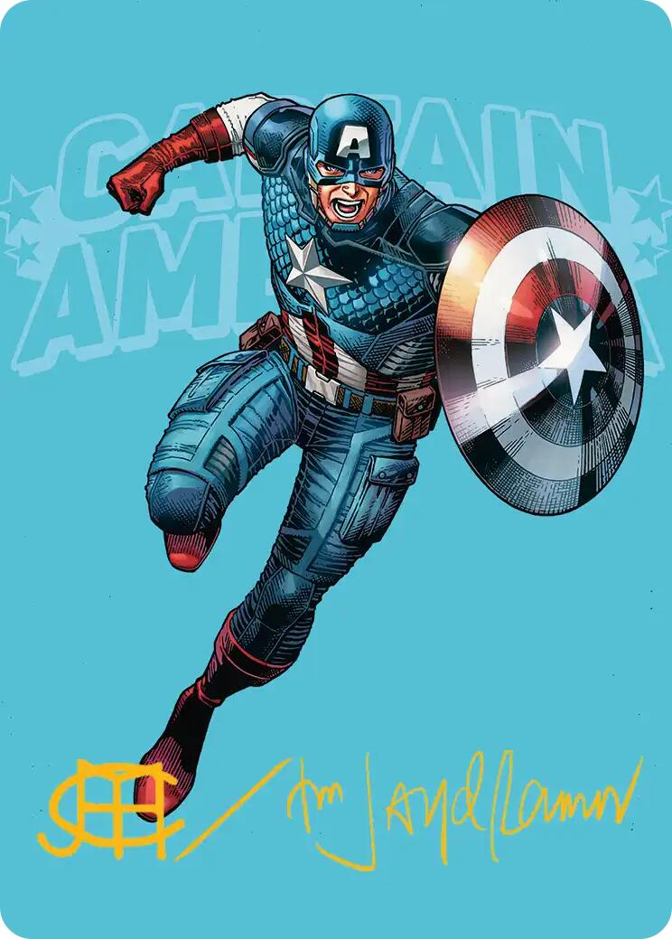 Captain America, Super-Soldier Art Card (Gold-Stamped Signature) [Marvel Super Heroes Art Series] | Anubis Games and Hobby