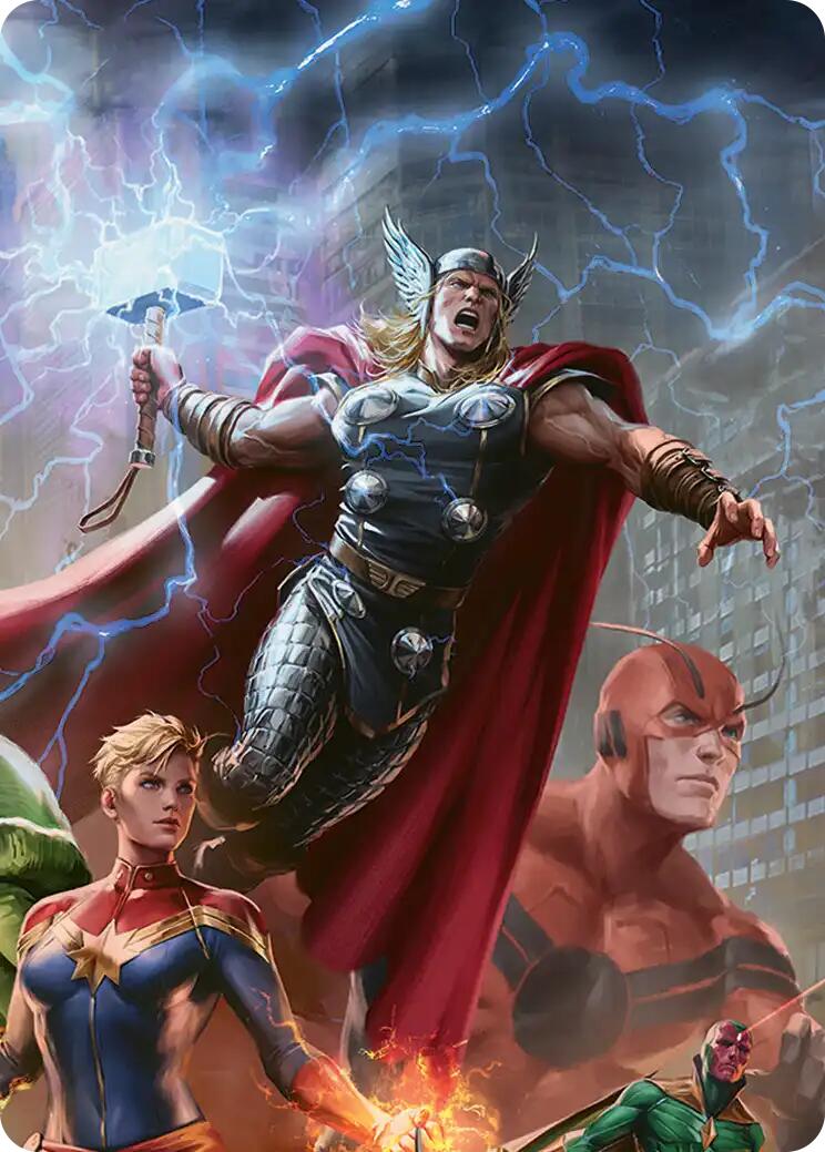 Thor, Guardian of Midgard Art Card [Marvel Super Heroes Art Series] | Anubis Games and Hobby