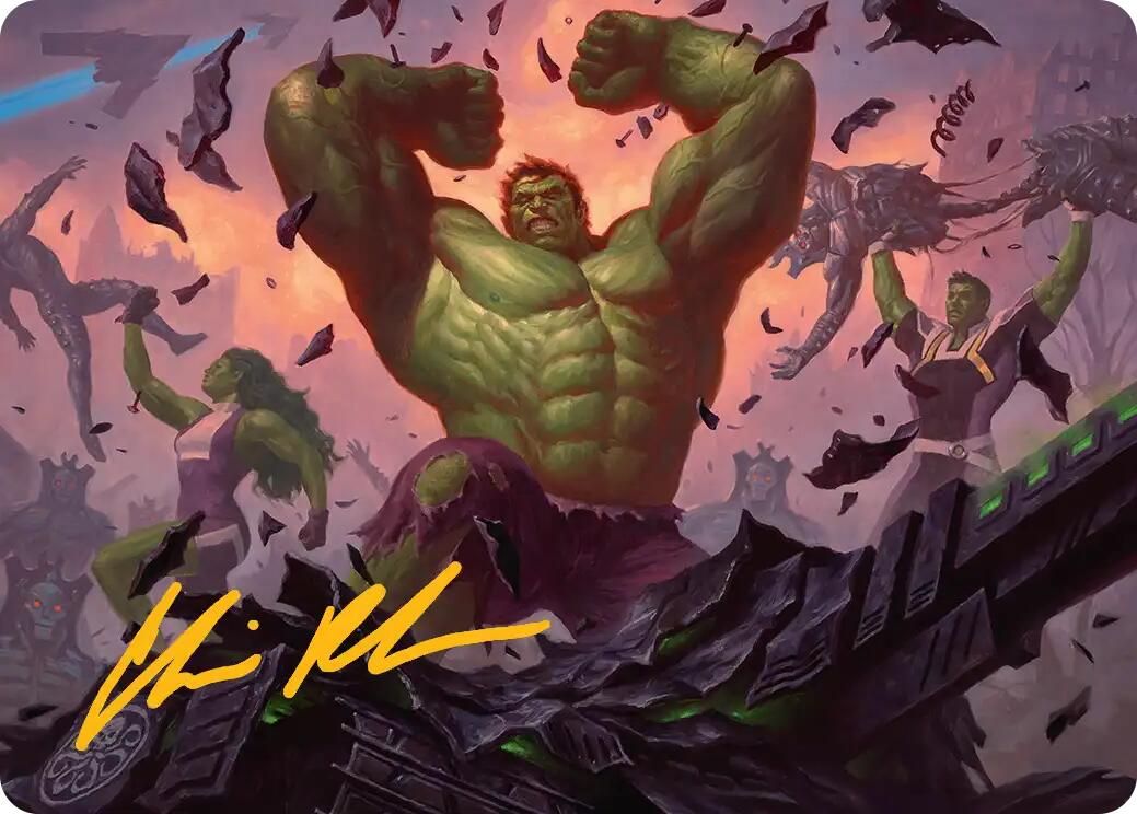 HULK SMASH! Art Card (Gold-Stamped Signature) [Marvel Super Heroes Art Series] | Anubis Games and Hobby