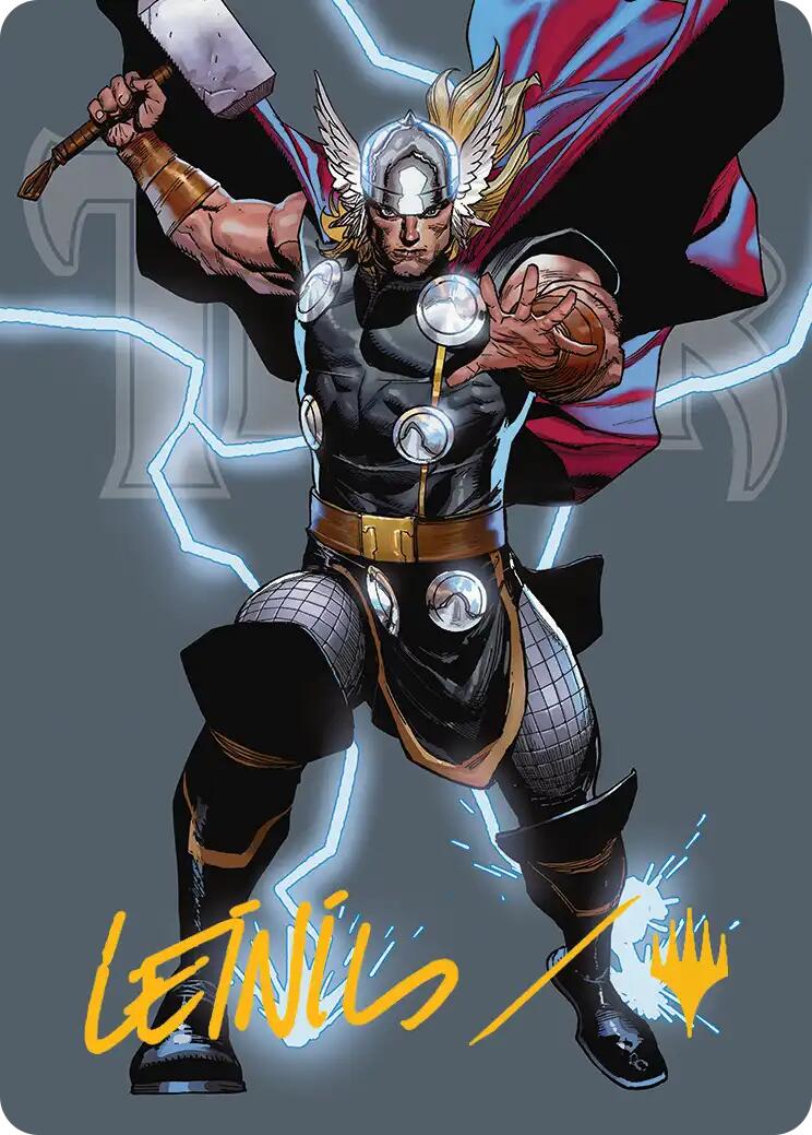 Thor, God of Thunder Art Card (Gold-Stamped Signature) [Marvel Super Heroes Art Series] | Anubis Games and Hobby
