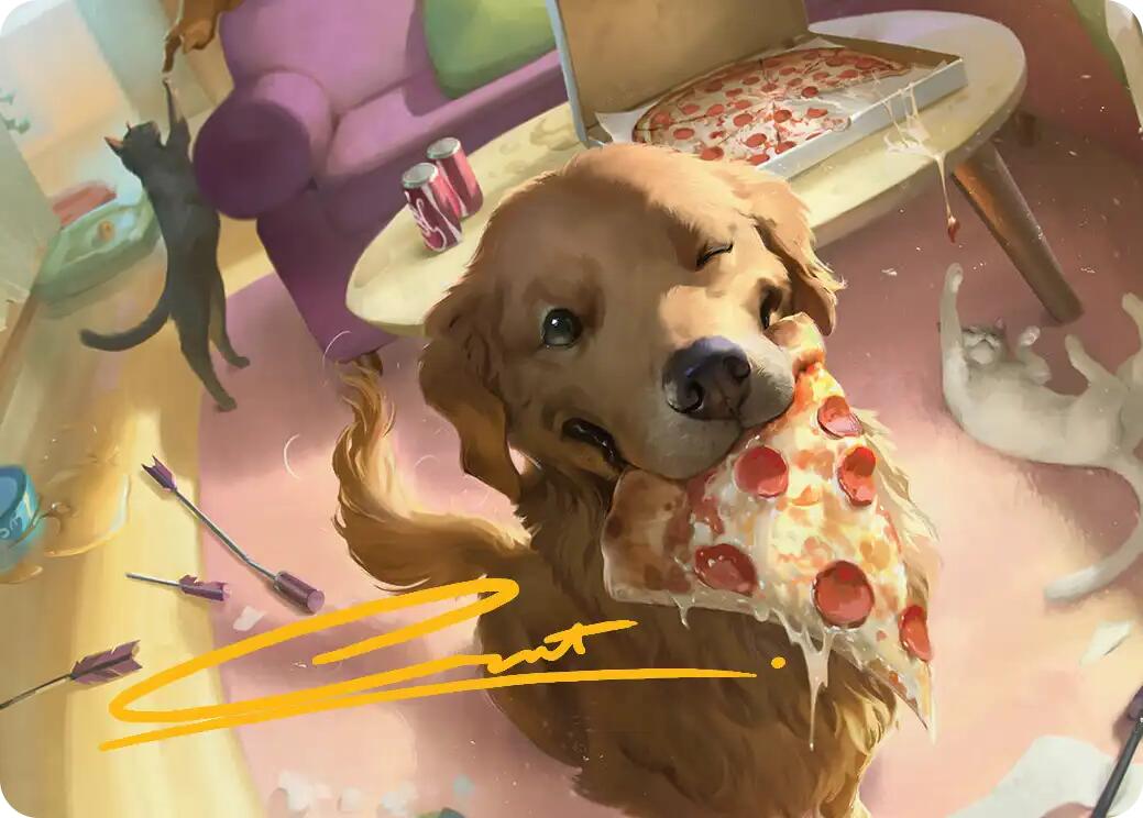 Lucky the Pizza Dog Art Card (Gold-Stamped Signature) [Marvel Super Heroes Art Series] | Anubis Games and Hobby