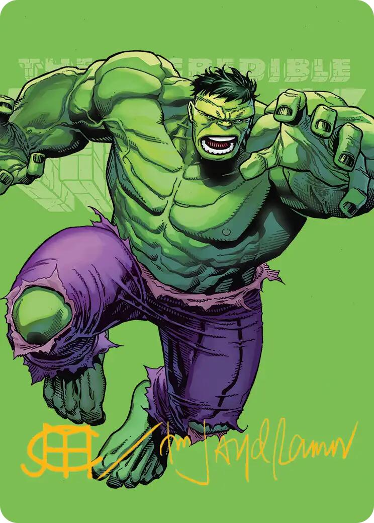 The Incredible Hulk Art Card (Gold-Stamped Signature) [Marvel Super Heroes Art Series] | Anubis Games and Hobby