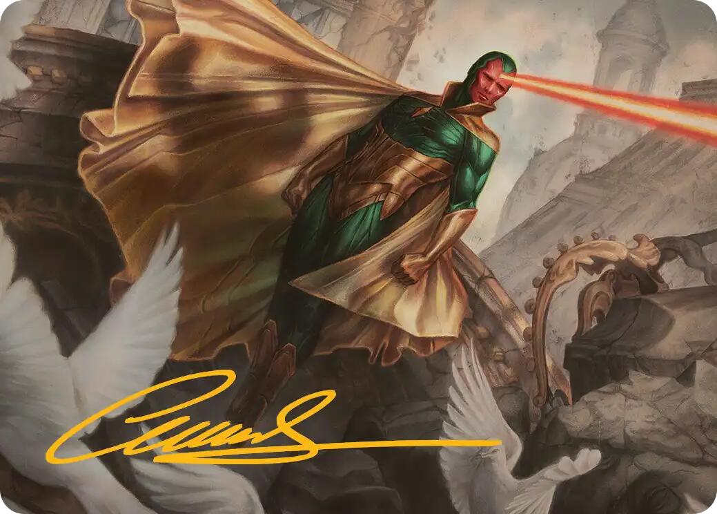 The Vision Art Card (Gold-Stamped Signature) [Marvel Super Heroes Art Series] | Anubis Games and Hobby