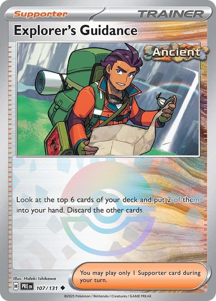 Explorer's Guidance (107/131) (Poke Ball Pattern) [Scarlet & Violet: Prismatic Evolutions] | Anubis Games and Hobby