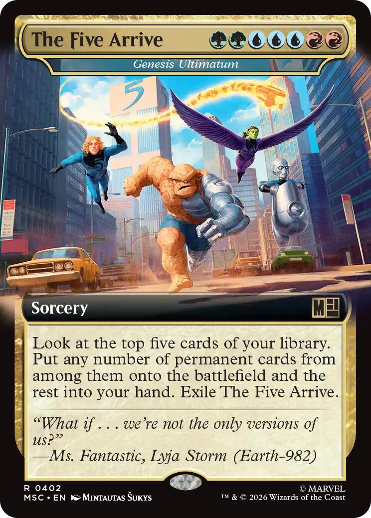 The Five Arrive - Genesis Ultimatum (Extended Art) [Marvel Super Heroes Commander] | Anubis Games and Hobby