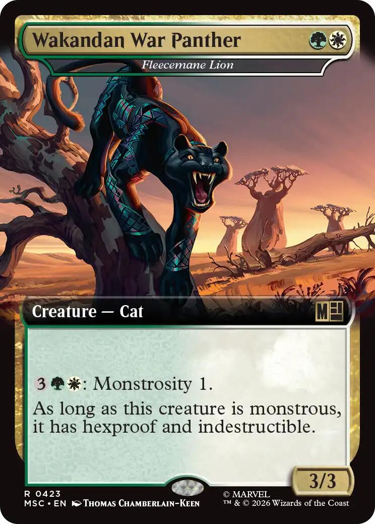 Wakandan War Panther - Fleecemane Lion (Extended Art) [Marvel Super Heroes Commander] | Anubis Games and Hobby