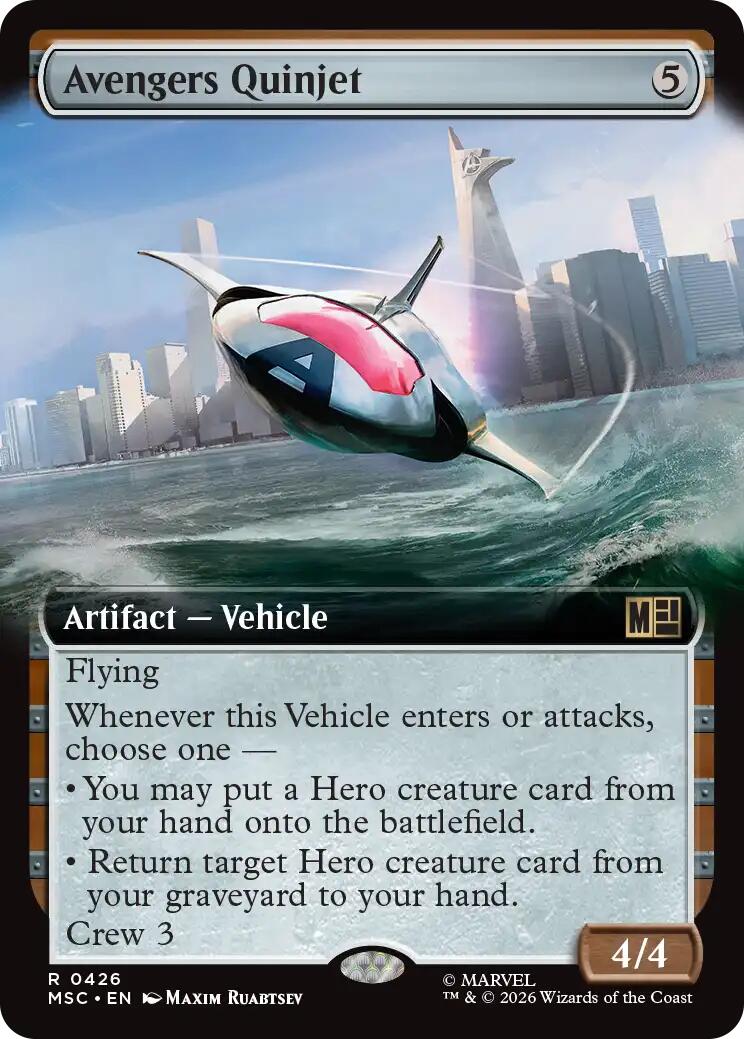 Avengers Quinjet (Extended Art) [Marvel Super Heroes Commander] | Anubis Games and Hobby