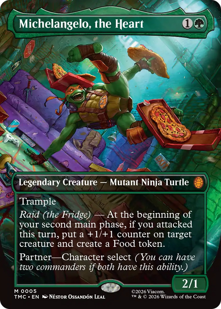 Michelangelo, the Heart (Borderless) [Teenage Mutant Ninja Turtles Commander] | Anubis Games and Hobby