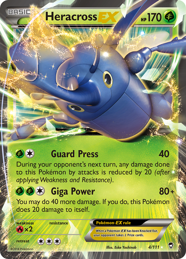 Heracross EX (4/111) [XY: Furious Fists] | Anubis Games and Hobby