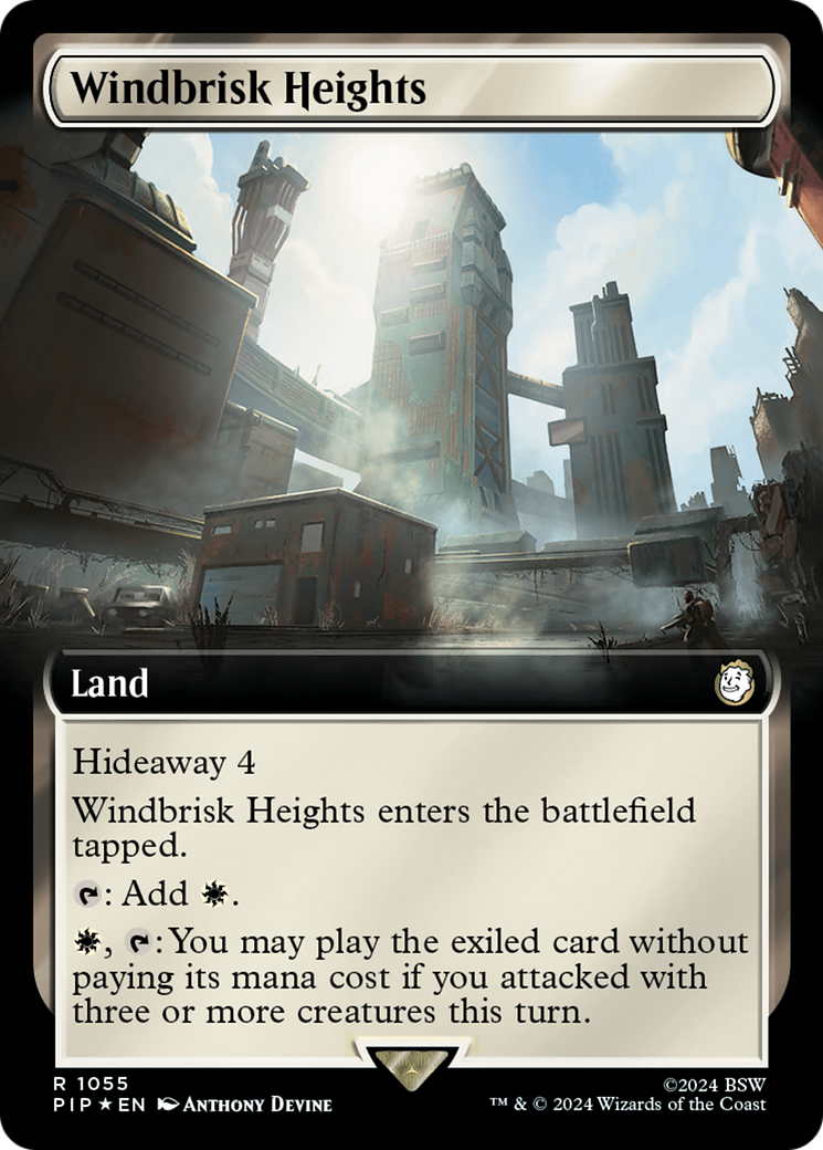 Windbrisk Heights (Extended Art) (Surge Foil) [Fallout] | Anubis Games and Hobby