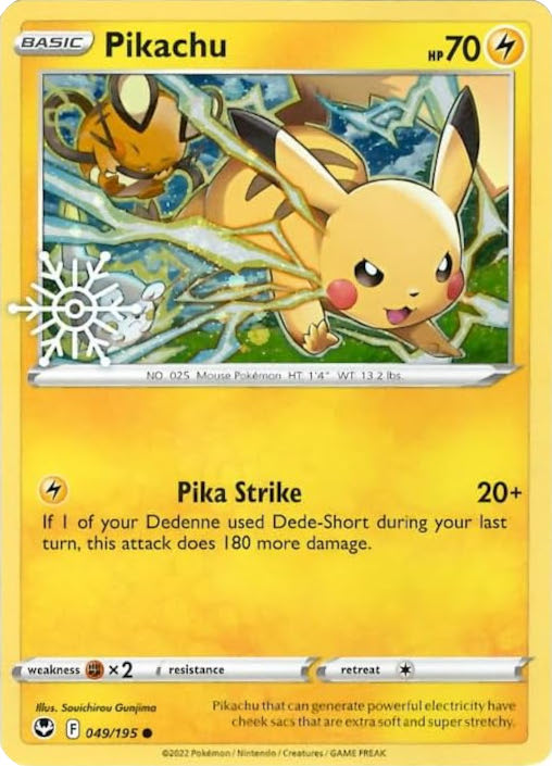 Pikachu (049/195) (Holiday Calendar) [Sword & Shield: Silver Tempest] | Anubis Games and Hobby