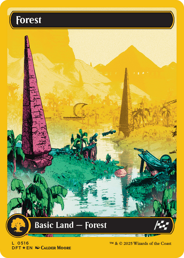 Forest (0516) (First-Place Foil) [Aetherdrift] | Anubis Games and Hobby