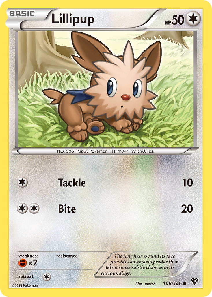 Lillipup (108/146) [XY: Base Set] | Anubis Games and Hobby