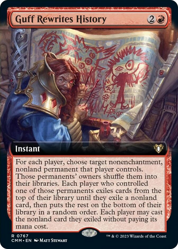 Guff Rewrites History (Extended Art) [Commander Masters] | Anubis Games and Hobby