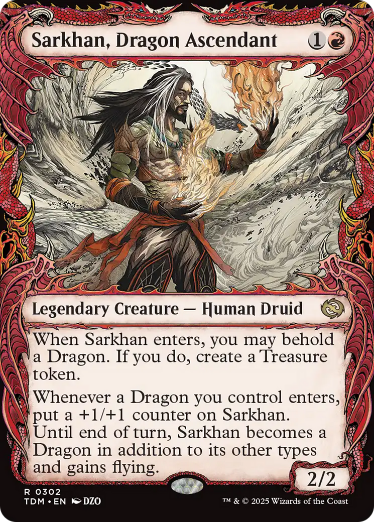 Sarkhan, Dragon Ascendant (0302) (Showcase) [Tarkir: Dragonstorm] | Anubis Games and Hobby
