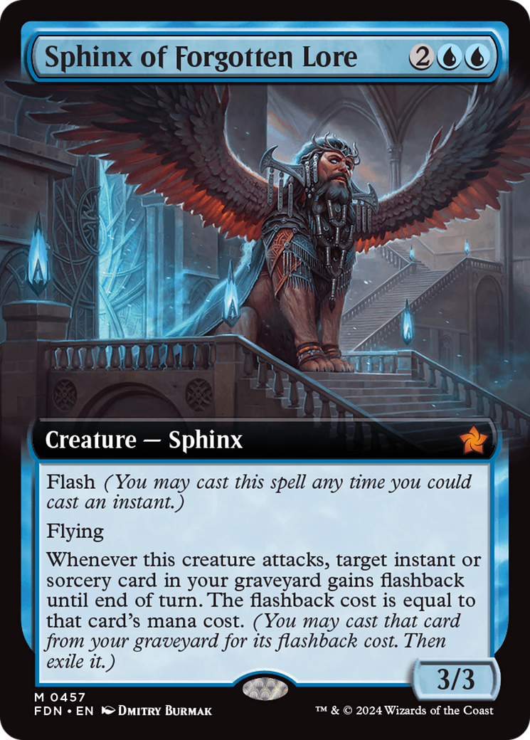 Sphinx of Forgotten Lore (Extended Art) [Foundations] | Anubis Games and Hobby