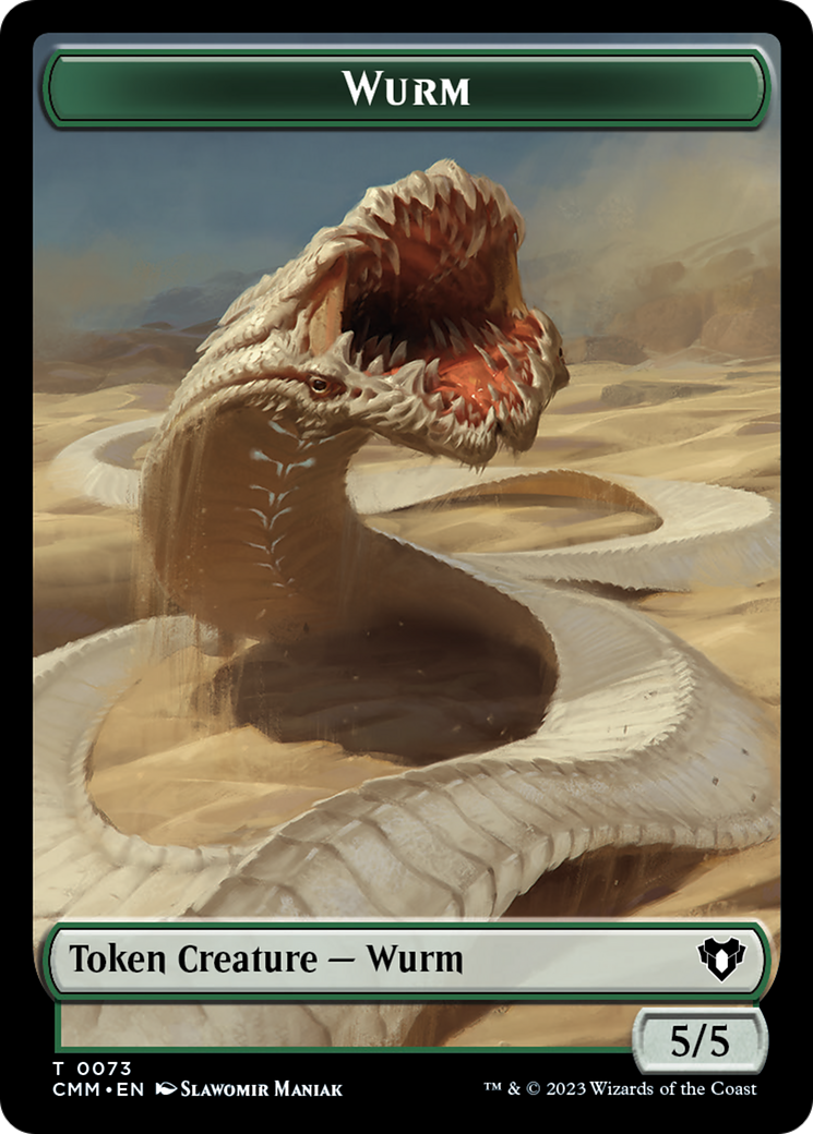 Wurm // Spider Double-Sided Token [Commander Masters Tokens] | Anubis Games and Hobby