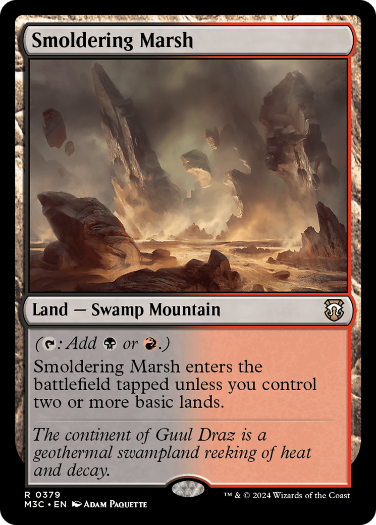 Smoldering Marsh [Modern Horizons 3 Commander] | Anubis Games and Hobby