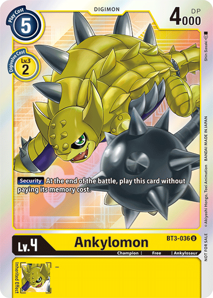 Ankylomon [BT3-036] (Buy-A-Box Promo) [Release Special Booster Ver.1.5 Promos] | Anubis Games and Hobby