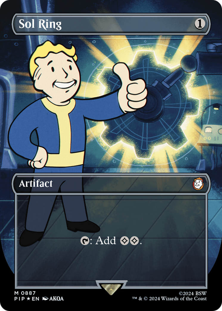 Sol Ring (Borderless) (Surge Foil) [Fallout] | Anubis Games and Hobby