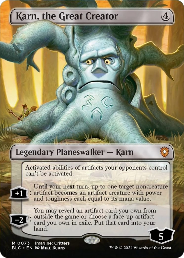 Karn, the Great Creator (Borderless) [Bloomburrow Commander] | Anubis Games and Hobby