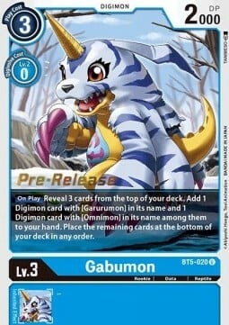 Gabumon [BT5-020] [Battle of Omni Pre-Release Promos] | Anubis Games and Hobby