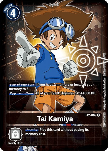 Tai Kamiya [BT2-089] (Official Tournament Pack Vol.3) [Release Special Booster Promos] | Anubis Games and Hobby