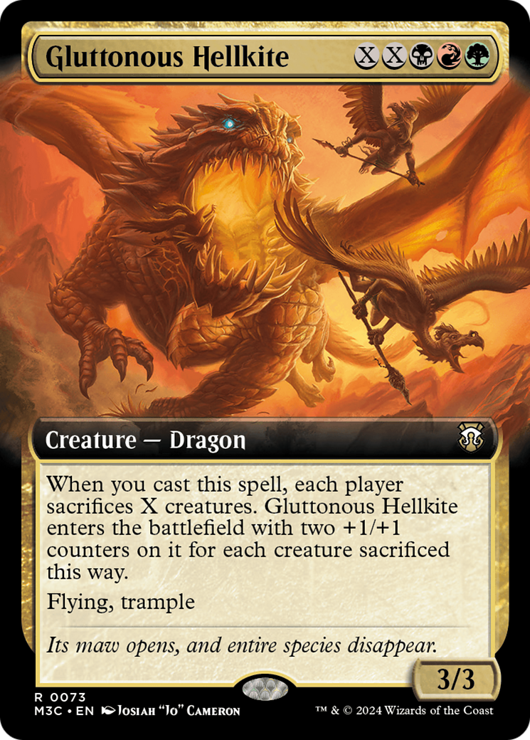 Gluttonous Hellkite (Extended Art) [Modern Horizons 3 Commander] | Anubis Games and Hobby