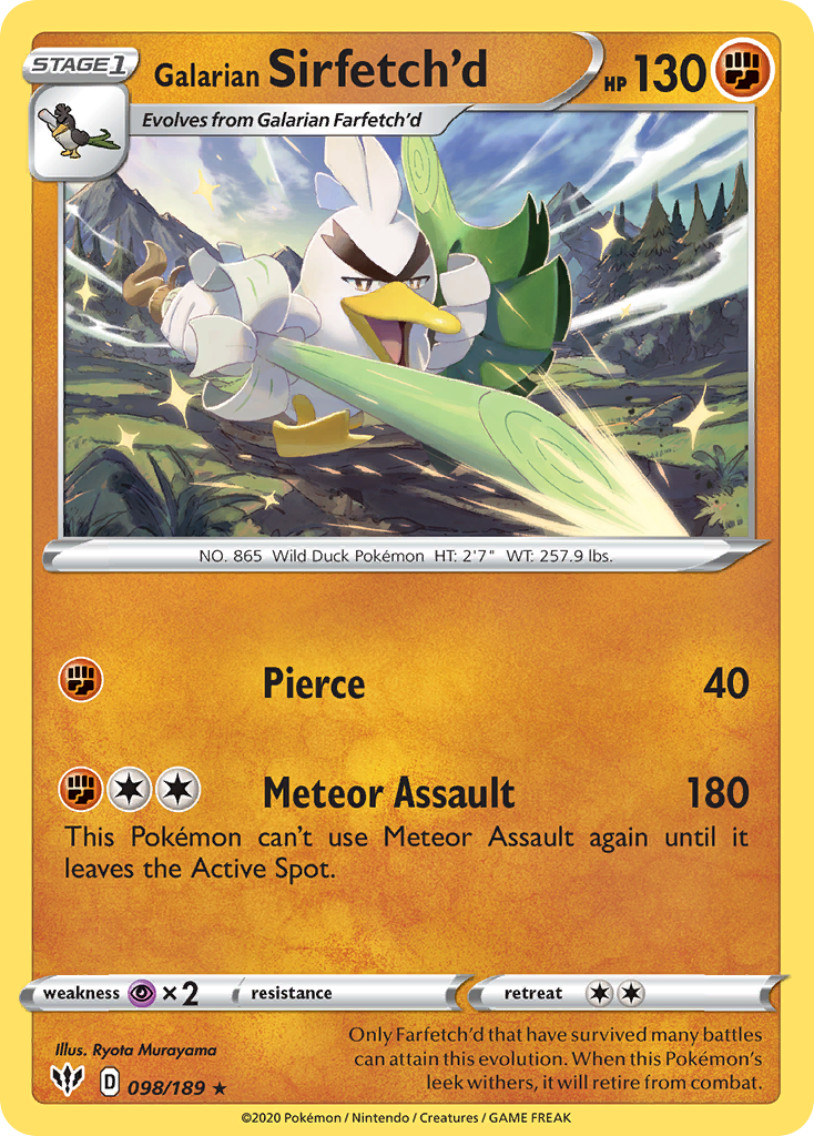 Galarian Sirfetch'd (098/189) [Sword & Shield: Darkness Ablaze] | Anubis Games and Hobby
