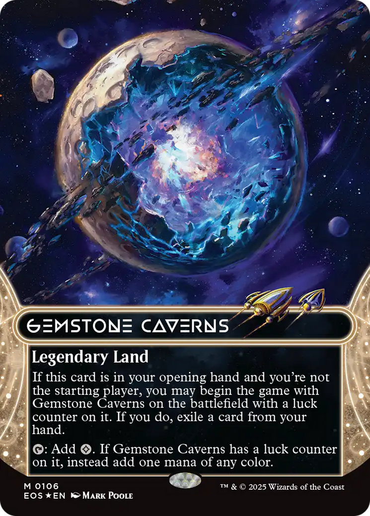 Gemstone Caverns (0106) (Borderless) (Galaxy Foil) [Edge of Eternities: Stellar Sights] | Anubis Games and Hobby