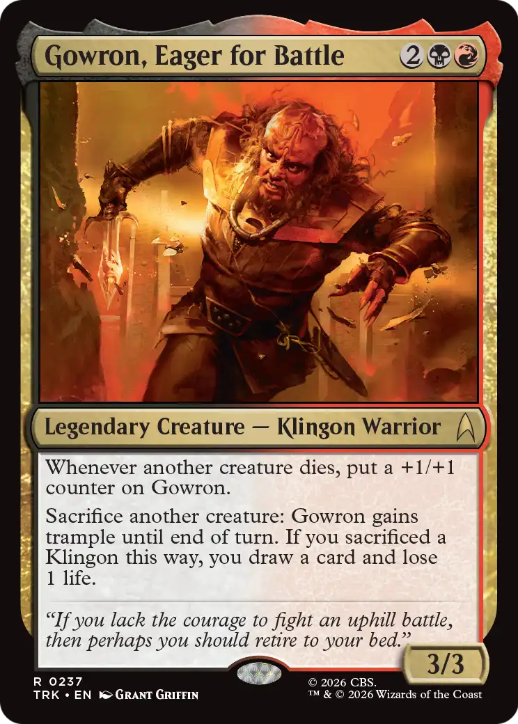 Gowron, Eager for Battle [Star Trek] | Anubis Games and Hobby