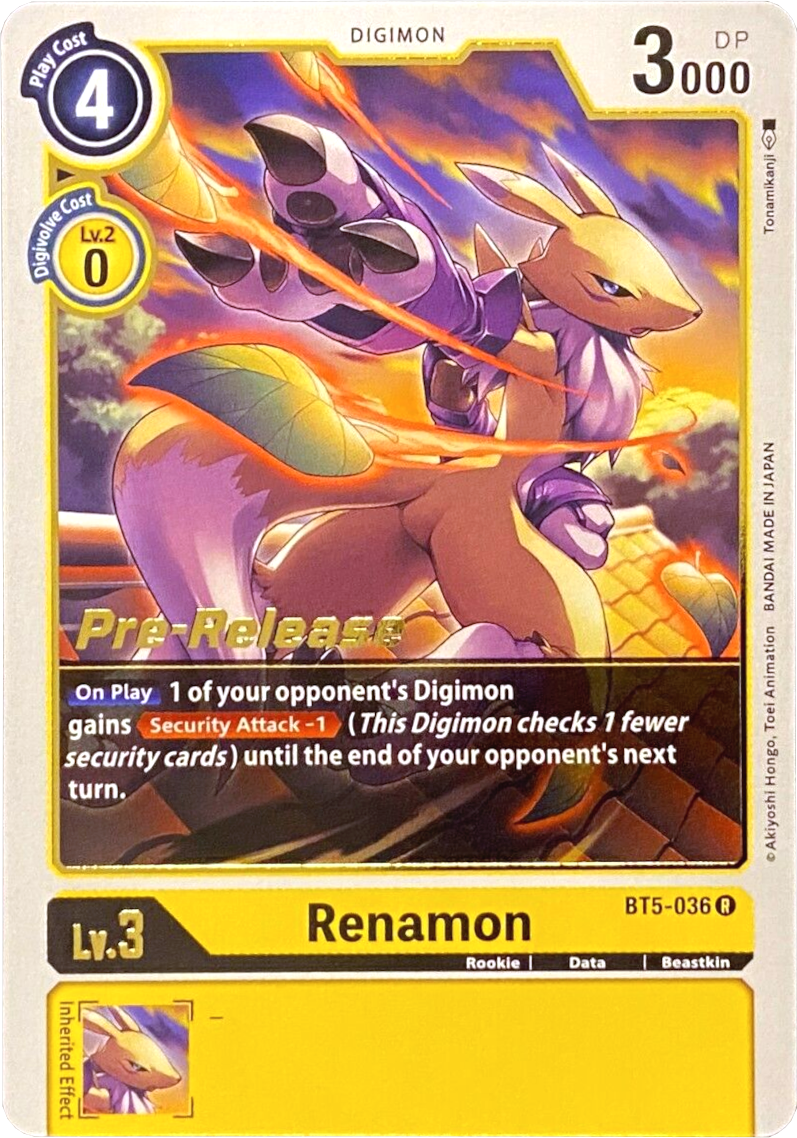 Renamon [BT5-036] [Battle of Omni Pre-Release Promos] | Anubis Games and Hobby