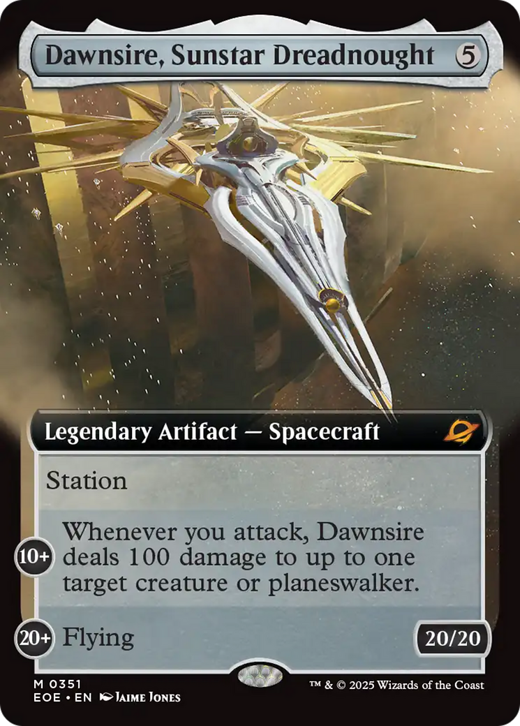 Dawnsire, Sunstar Dreadnought (Extended Art) [Edge of Eternities] | Anubis Games and Hobby