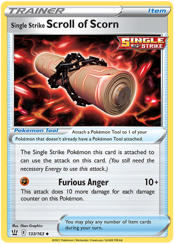 Single Strike Scroll of Scorn (133/163) [Sword & Shield: Battle Styles] | Anubis Games and Hobby