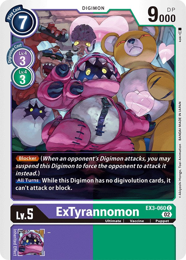 ExTyrannomon [EX3-060] [Draconic Roar] | Anubis Games and Hobby