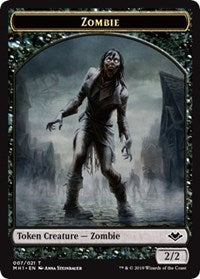 Zombie (007) // Serra the Benevolent Emblem (020) Double-Sided Token [Modern Horizons Tokens] | Anubis Games and Hobby