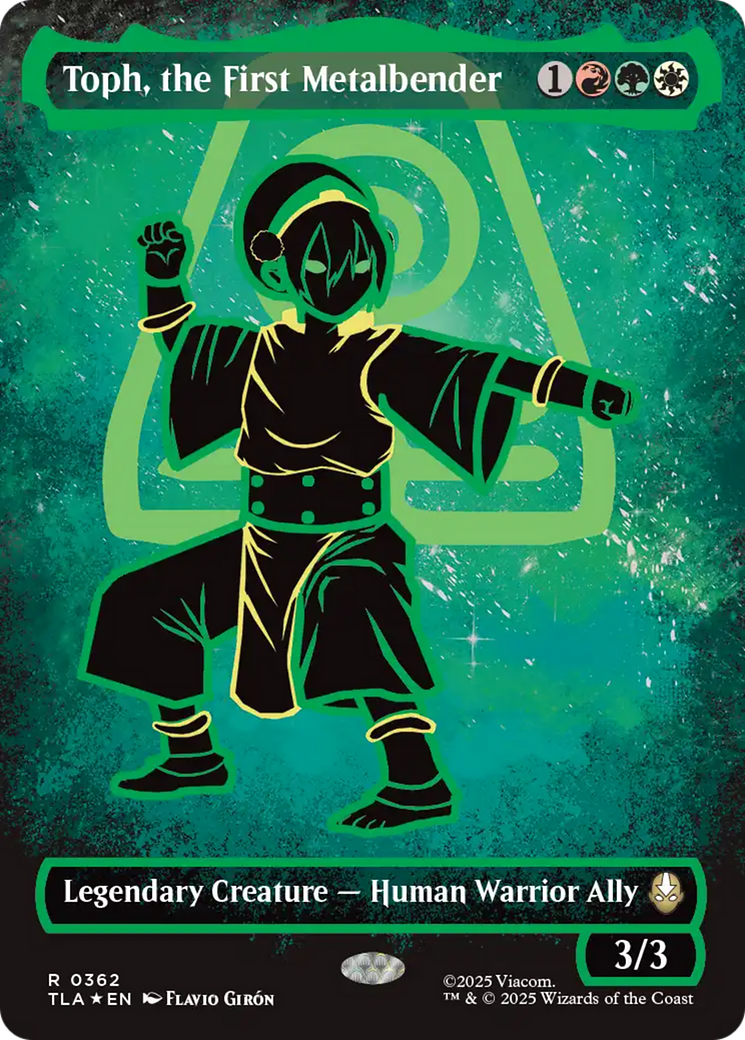 Toph, the First Metalbender (Borderless) (Neon Ink Foil) [Avatar: The Last Airbender] | Anubis Games and Hobby