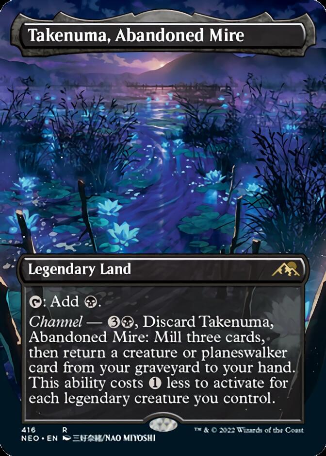 Takenuma, Abandoned Mire (Borderless Alternate Art) [Kamigawa: Neon Dynasty] | Anubis Games and Hobby