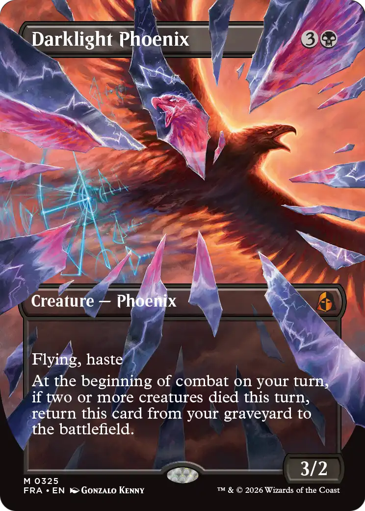 Darklight Phoenix (Borderless) (0325) [Reality Fracture] | Anubis Games and Hobby