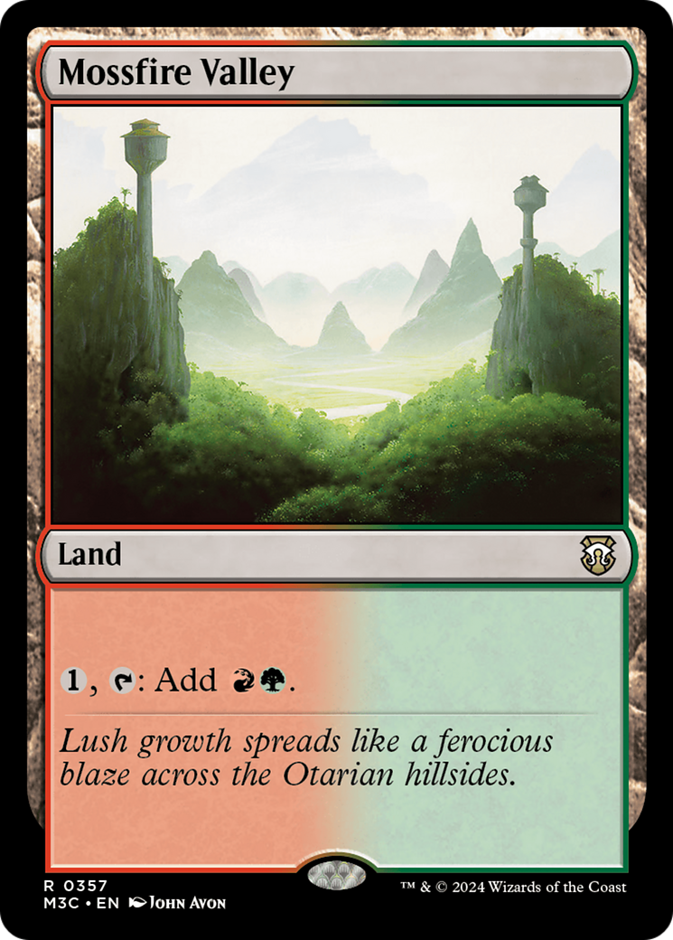 Mossfire Valley (Ripple Foil) [Modern Horizons 3 Commander] | Anubis Games and Hobby