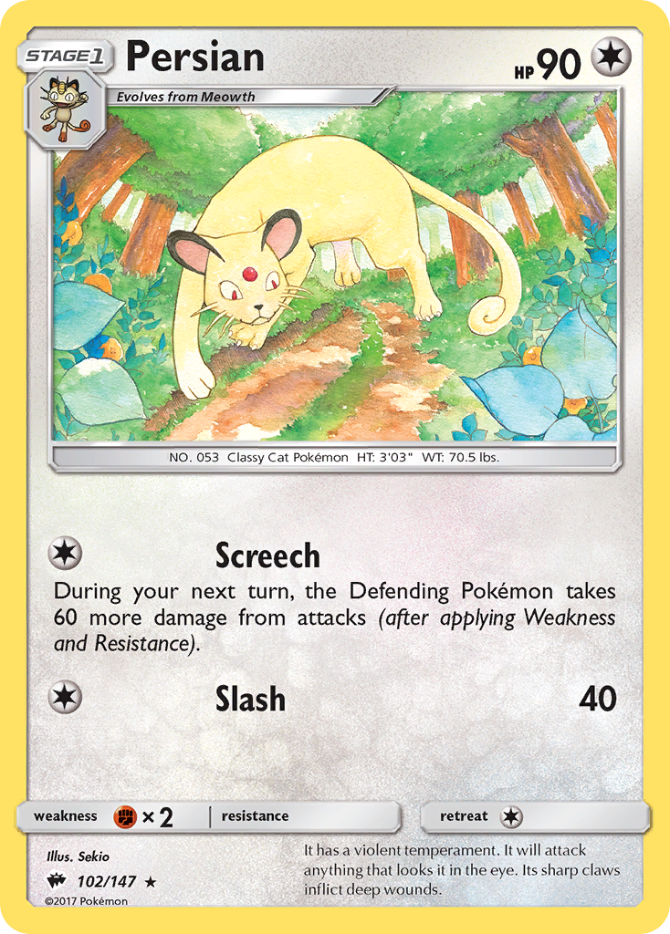 Persian (102/147) [Sun & Moon: Burning Shadows] | Anubis Games and Hobby