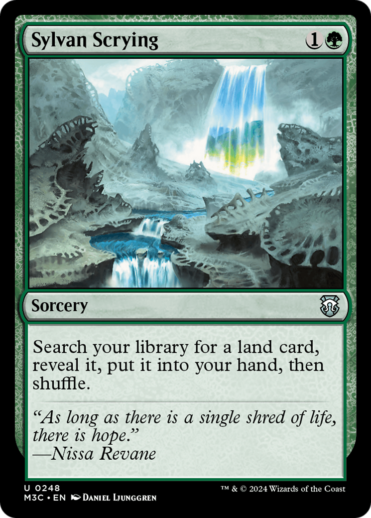 Sylvan Scrying (Ripple Foil) [Modern Horizons 3 Commander] | Anubis Games and Hobby